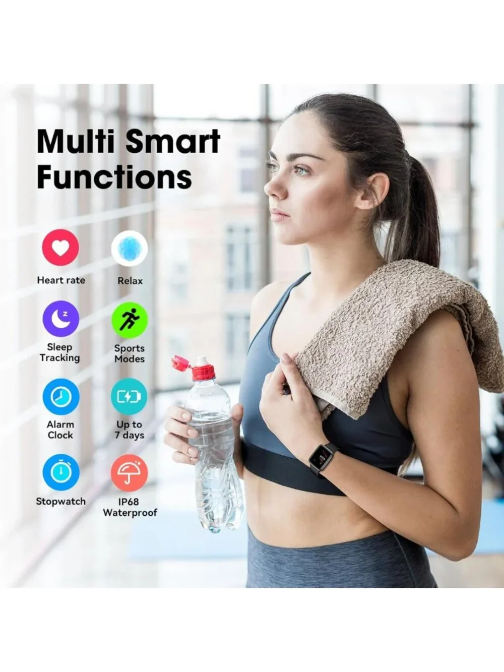 Heart Rate Fitness Tracker Watch - Activity & Pedometer Monitor for Workouts